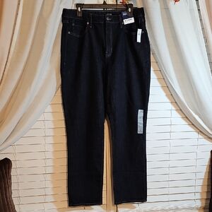 Old Navy Women's Dark Blue Straight Jeans